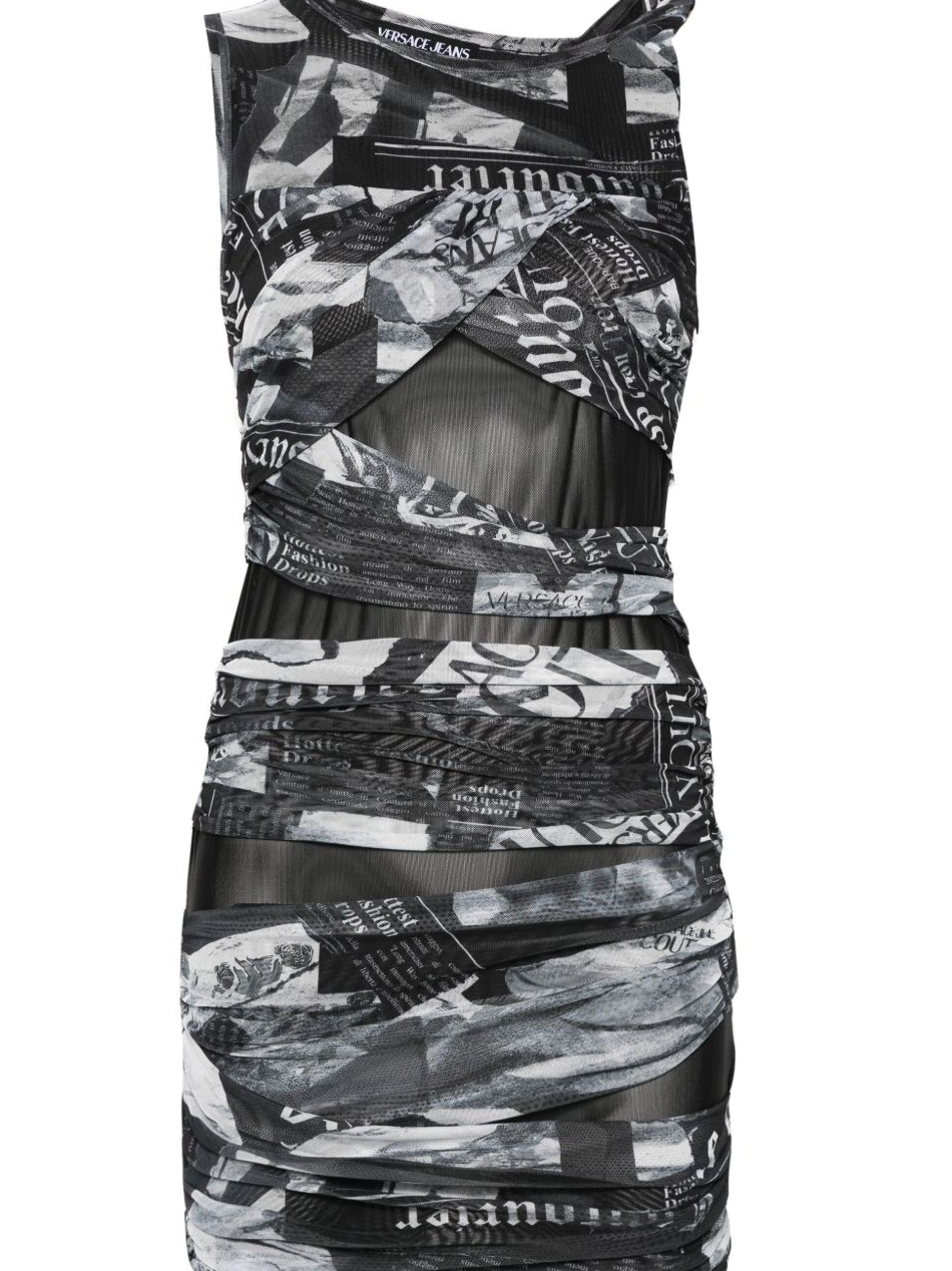 Affordable dress Women asymmetric Couture draped Jeans Versace 0420